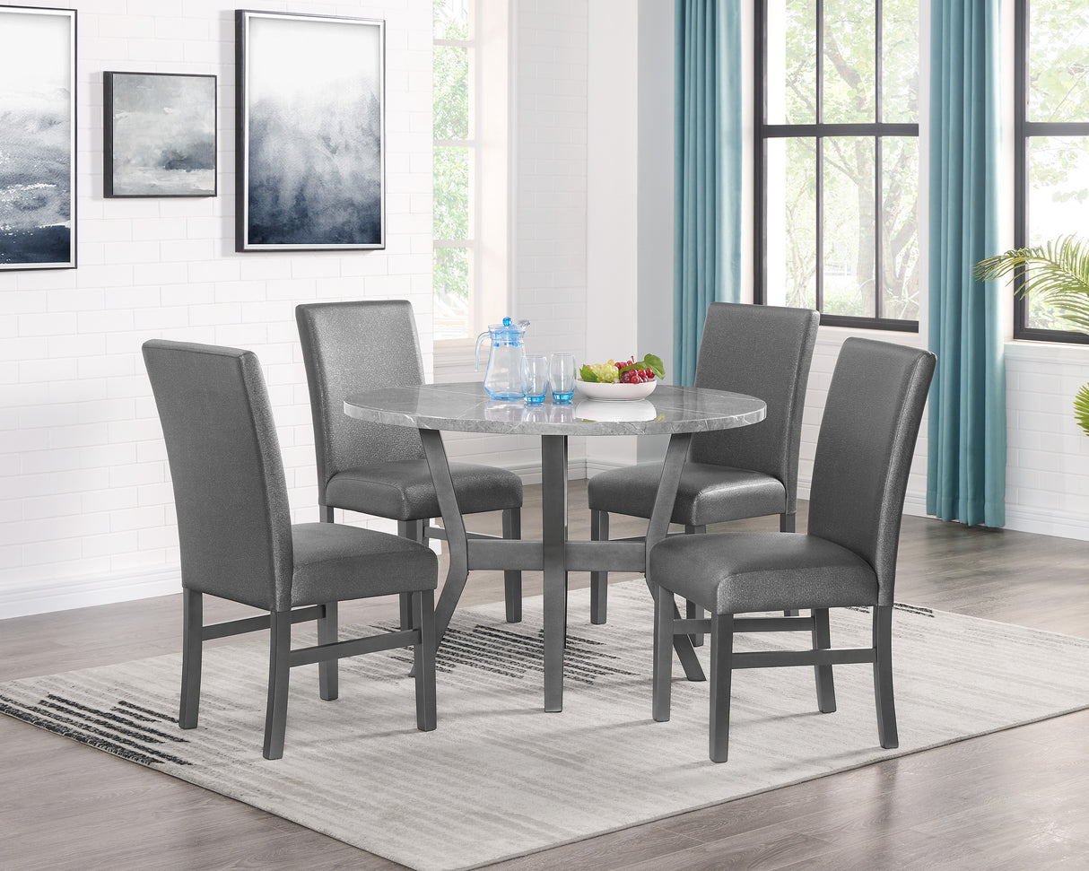 JUDSON 5-PK DINING SET GLITTER GREY