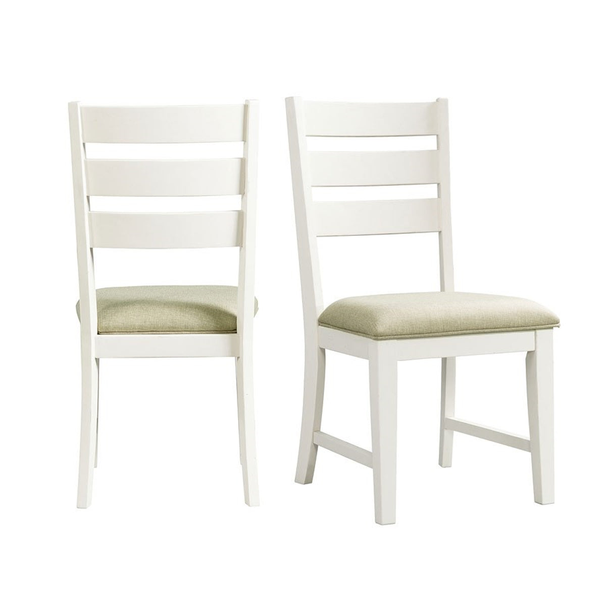 Elements International Park Creek Slat Back Side Chair (Set of 2) in Two-Tone image