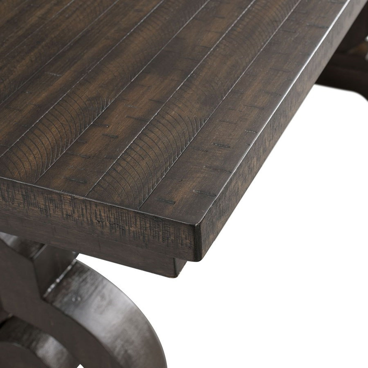 Elements International Stone Counter Height Dining Table in Dark AshC