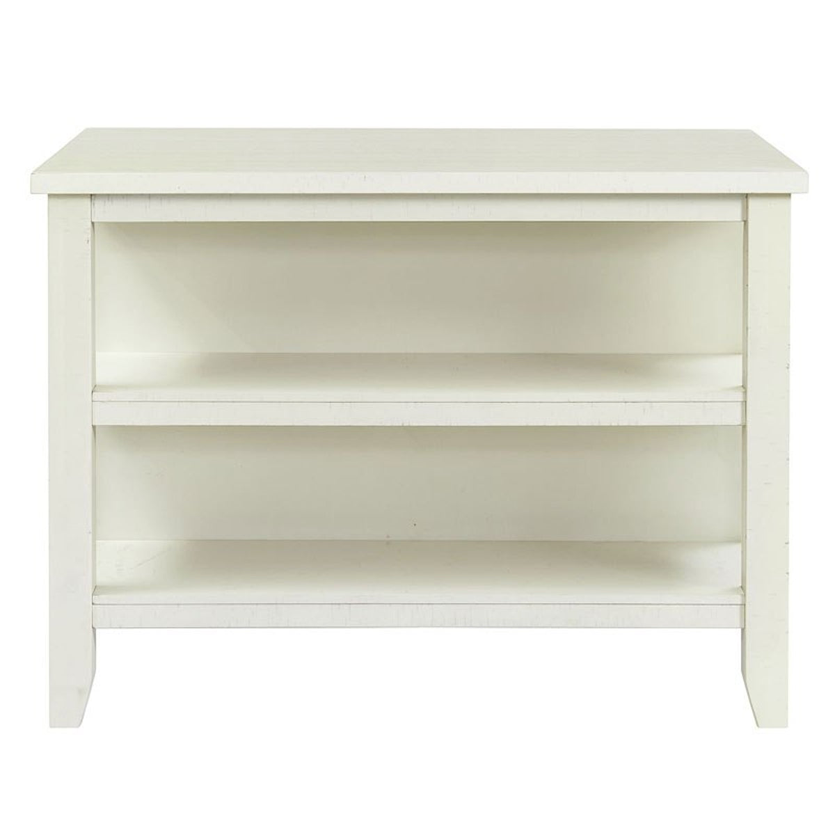 Elements International Stone Kitchen Island in White