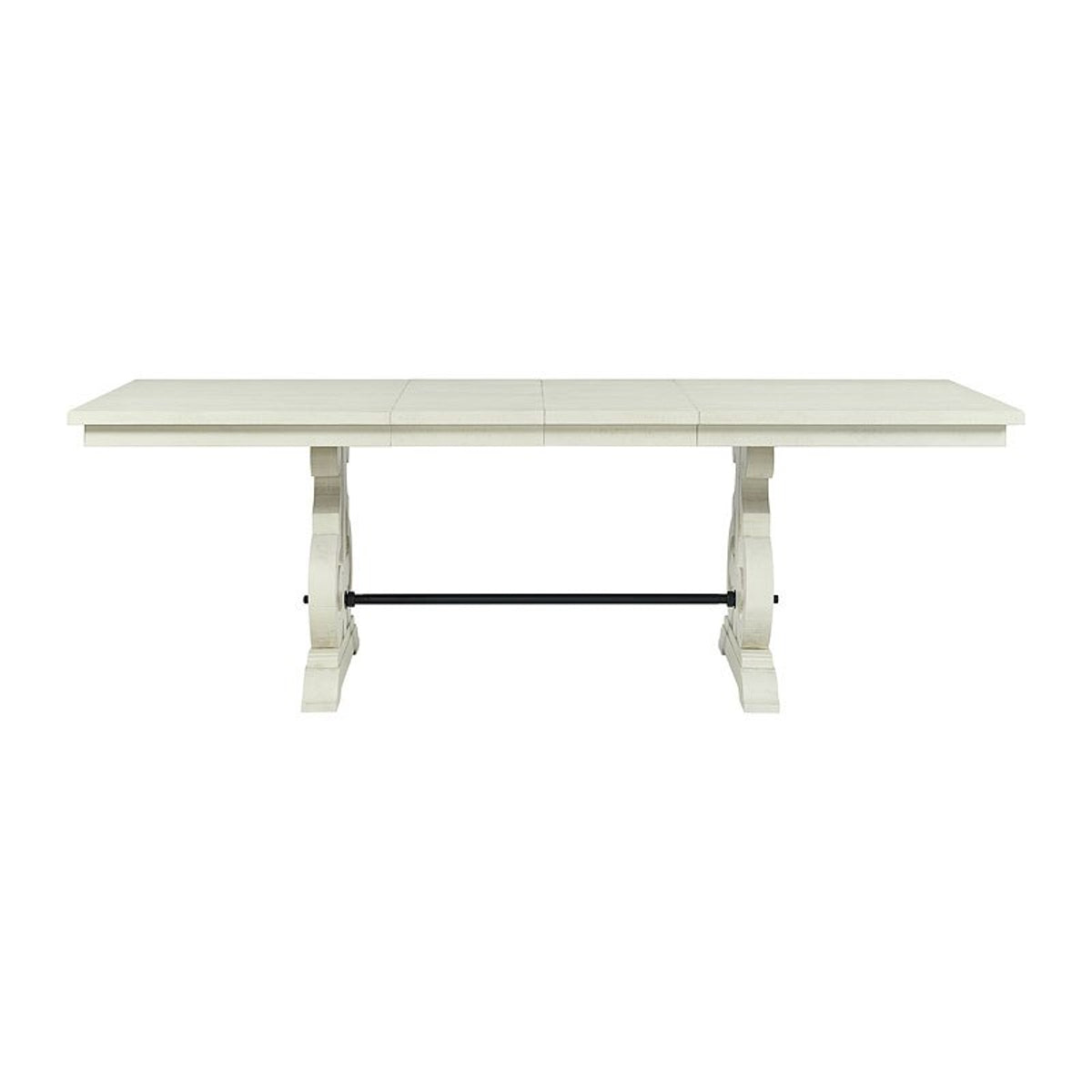 Elements International Stone Counter Height Dining Table in WhiteC image