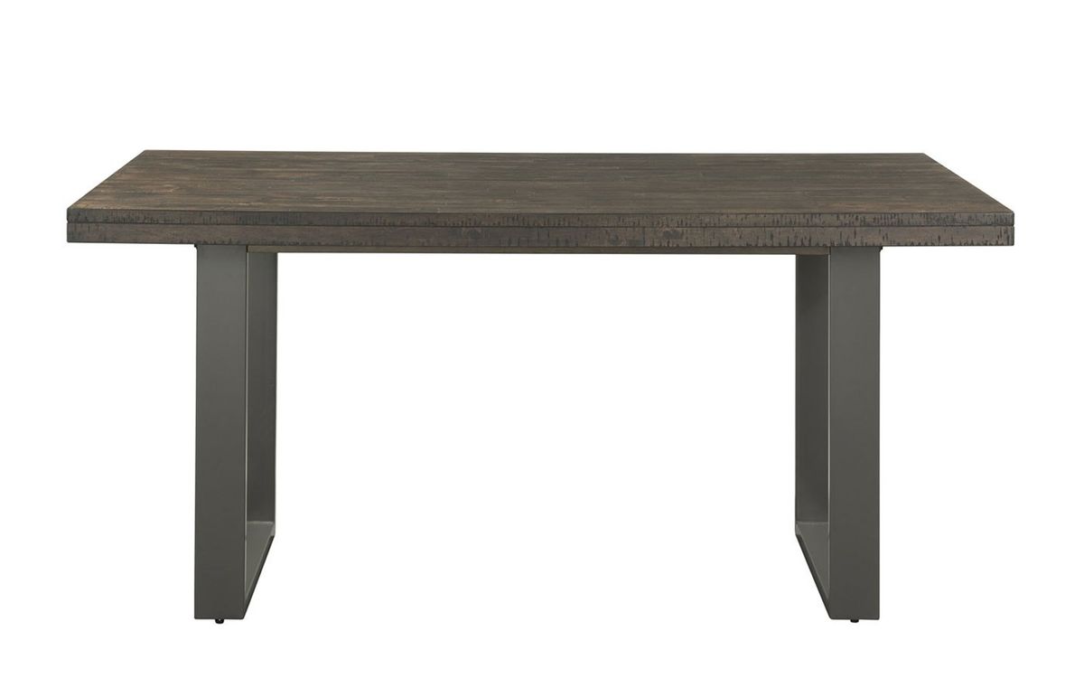 Elements International Sawyer Rectangular Dining Table in Smokey Dark Ash