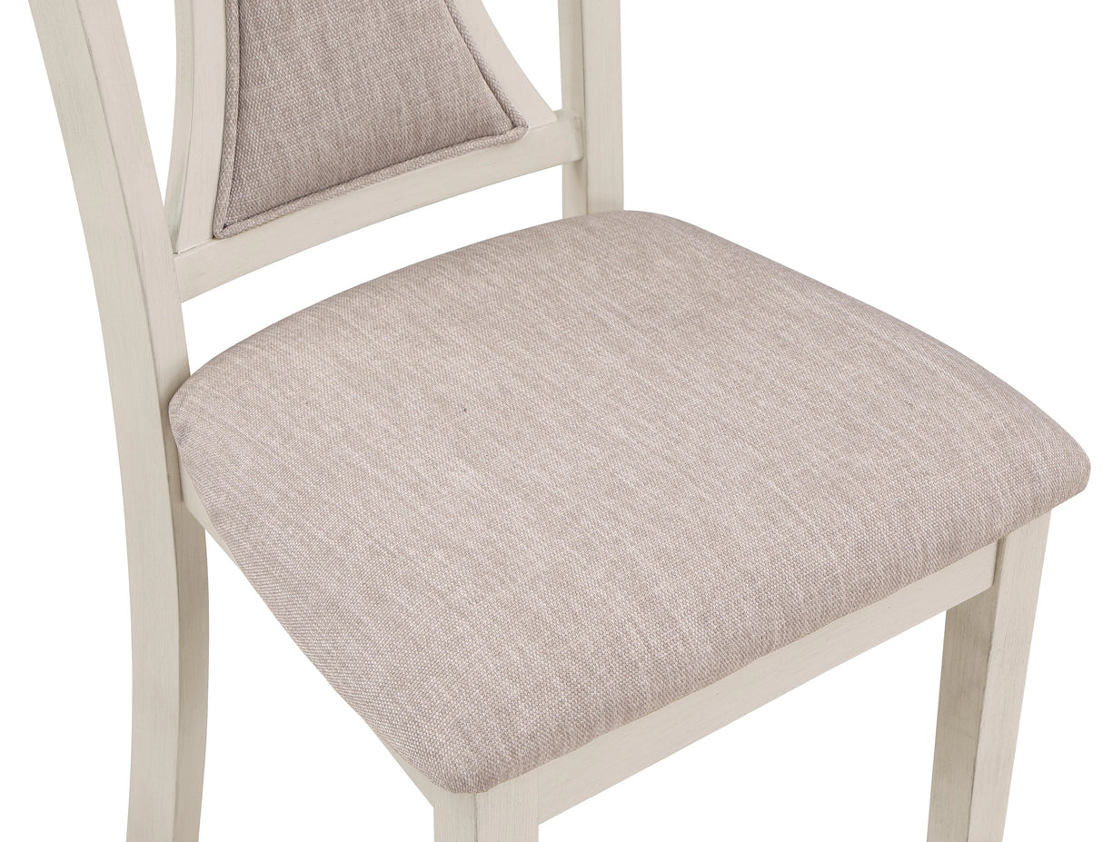 HUDSON 60" RECTANGLE DINING TABLE & 4 CHAIR S-BROWN/CREME
