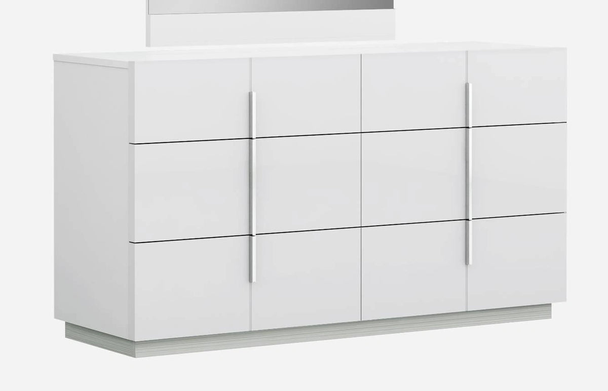 J&M Oslo 6 Drawer Dresser in White