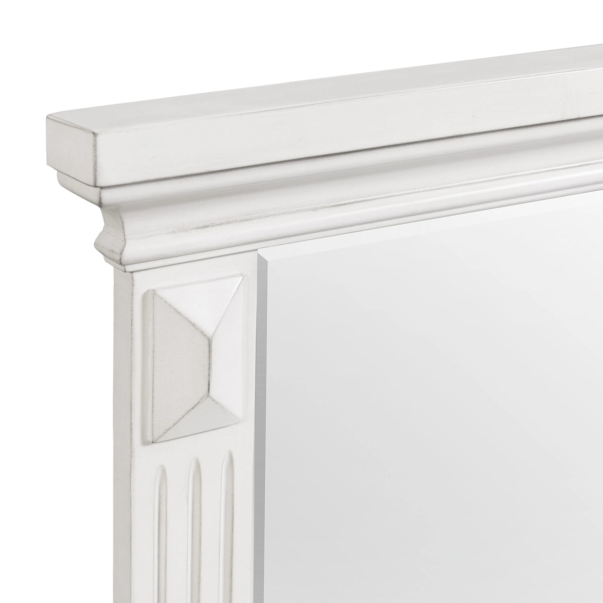 Calloway 7-Drawer Dresser w/ Mirror Set in Antique White