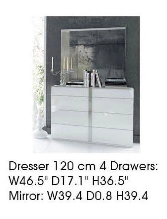 ESF Furniture Granada Mirror in White