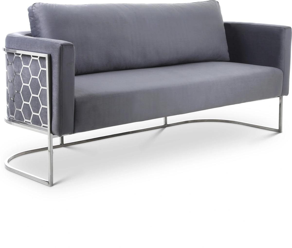 Casa Grey Velvet Sofa