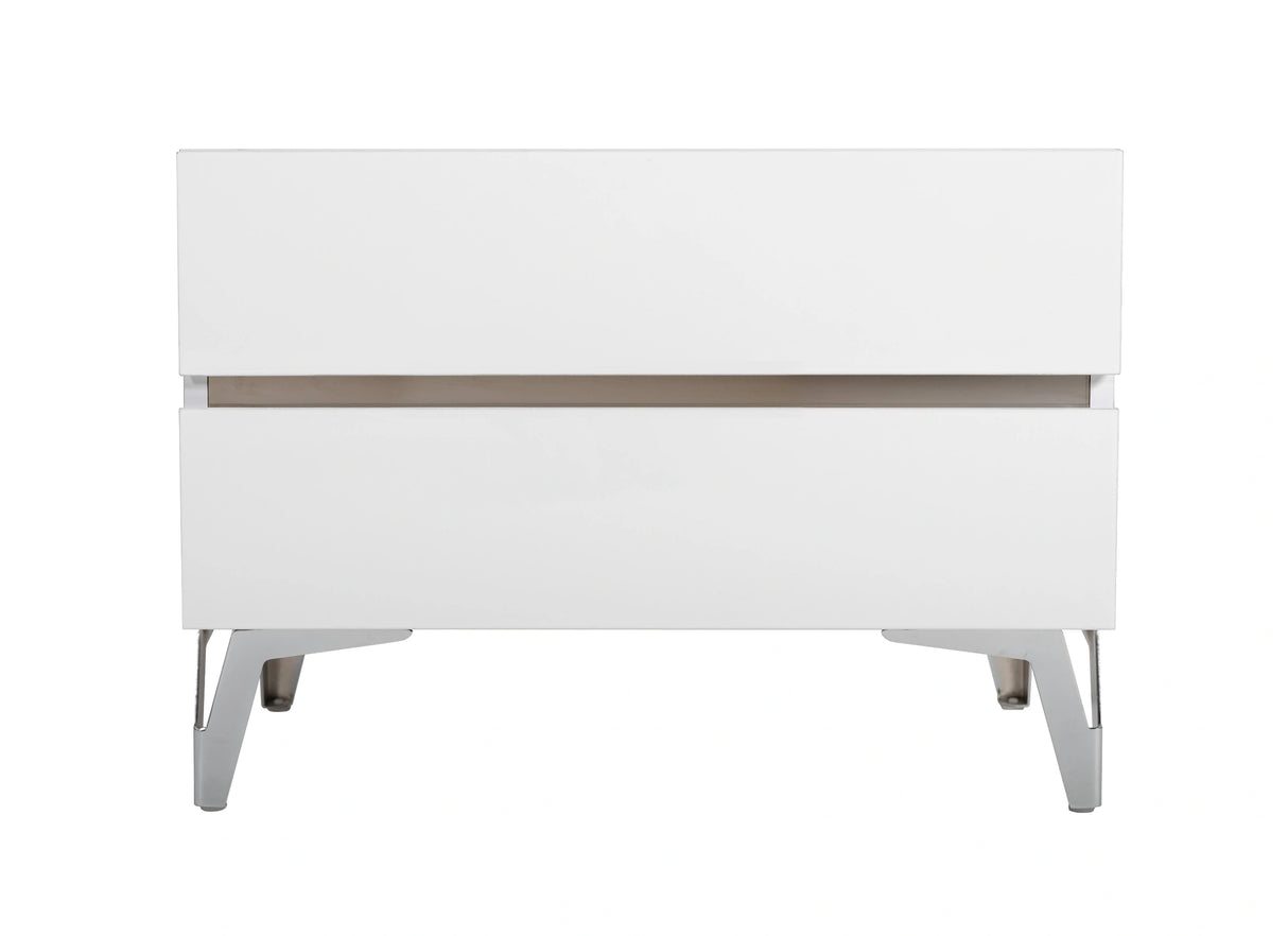 Angela - Italian Modern White Eco Leather 4-Piece Bedroom Set