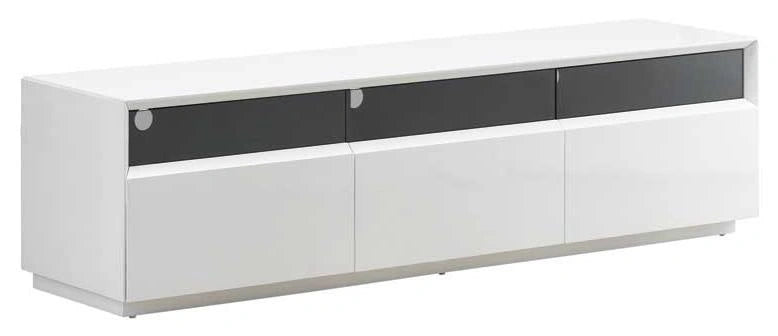 J&M TV023 TV Stand in White High Gloss