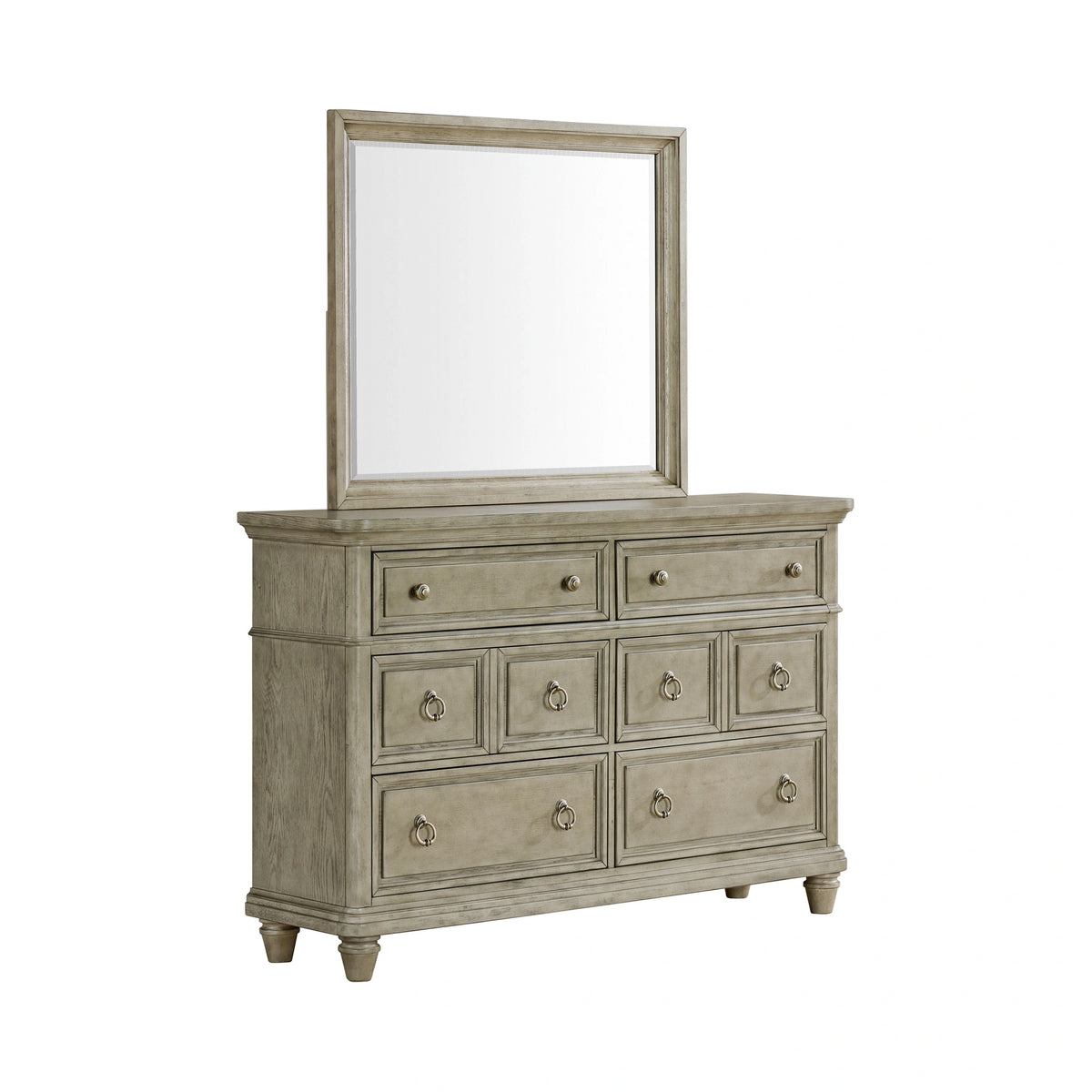 Whit-Ash Panel Bedroom Set in Light Grey