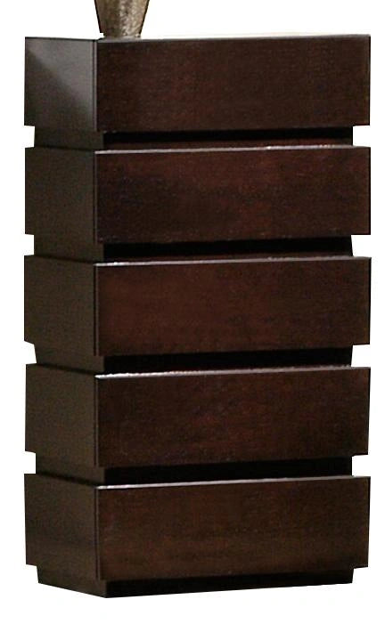 J&M Knotch 5-Drawer Chest in Expresso