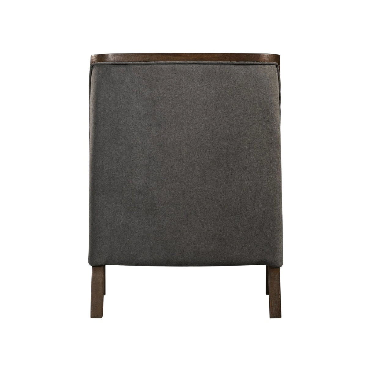 Hopkins Chair w/Brown Arm Columbia Charcoal