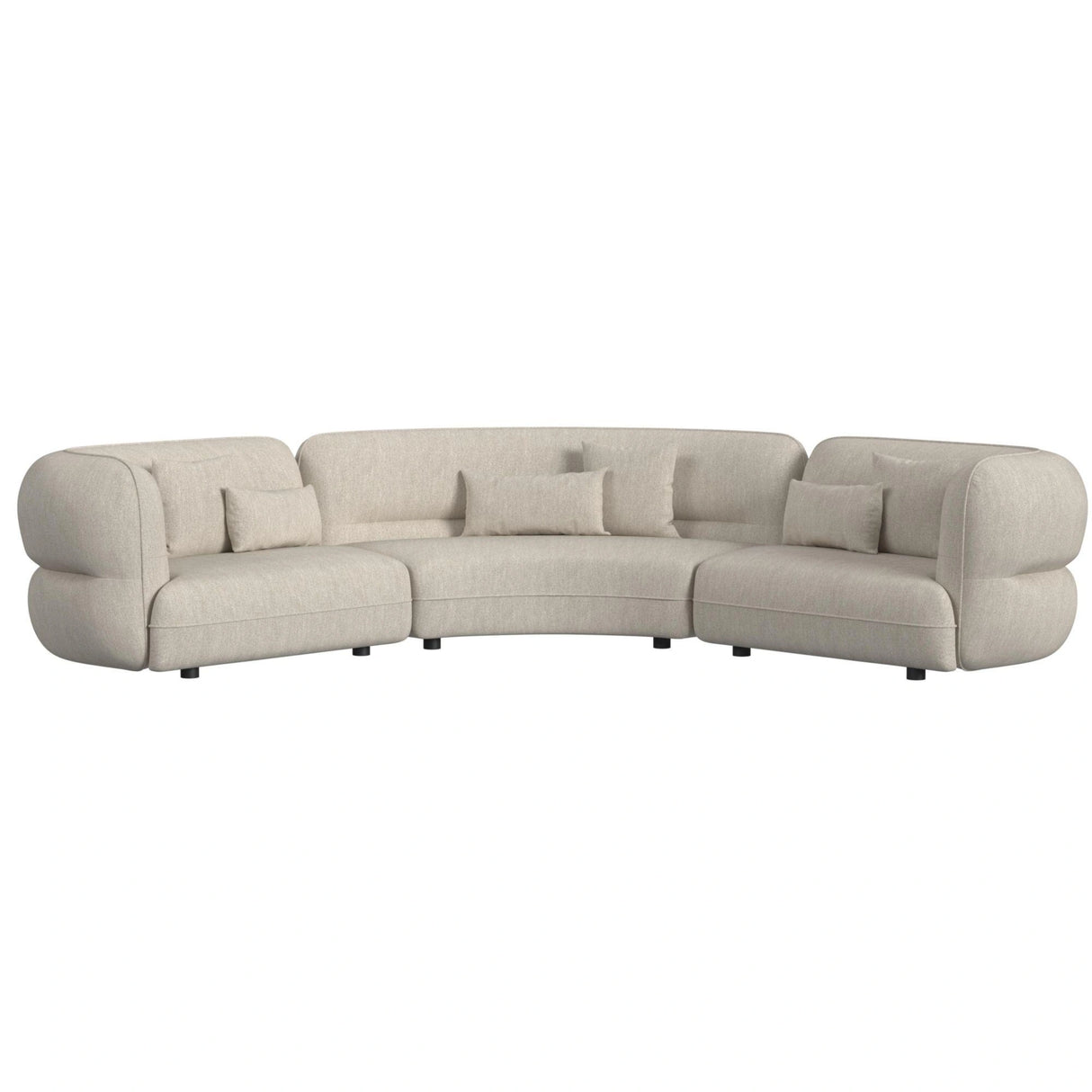 Four Seasons LHF Loveseat in Woolen Camel with 2 Pillows
