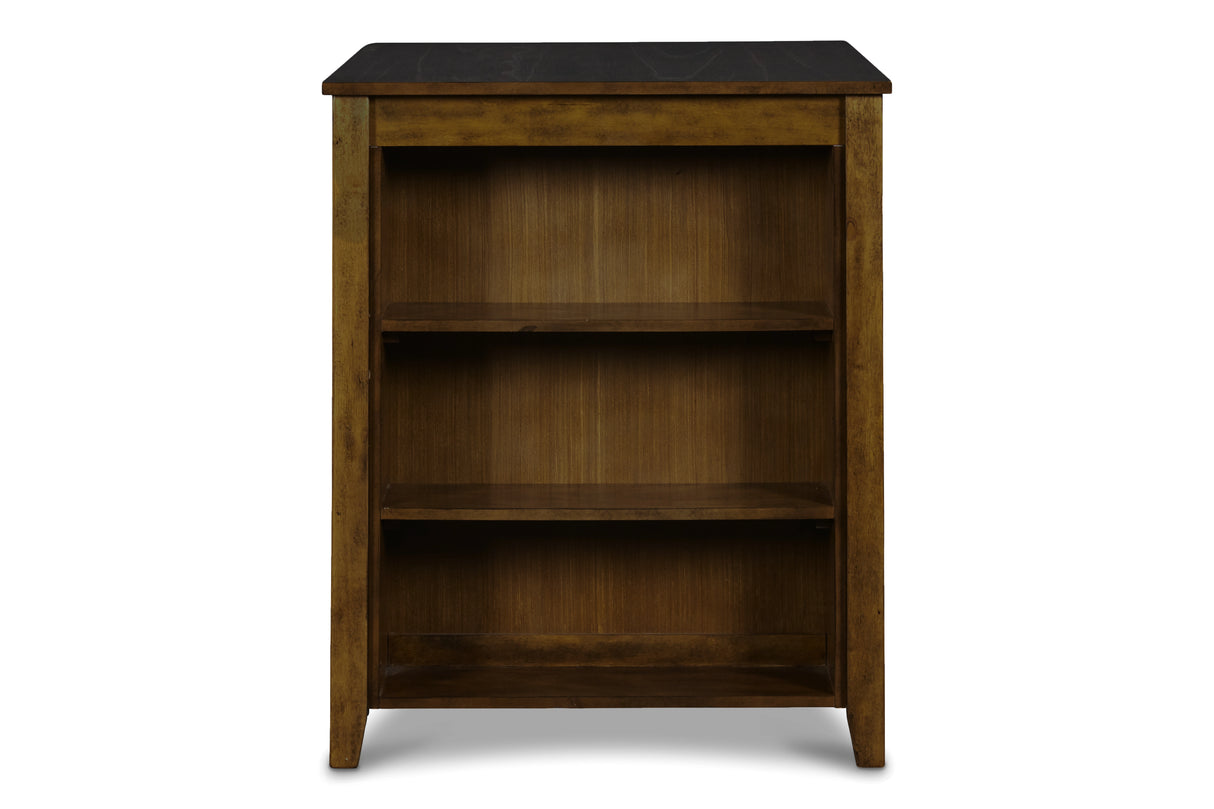 GIA 30" COUNTER TABLE W/2 CHAIRS & STG SHELF-BROWN