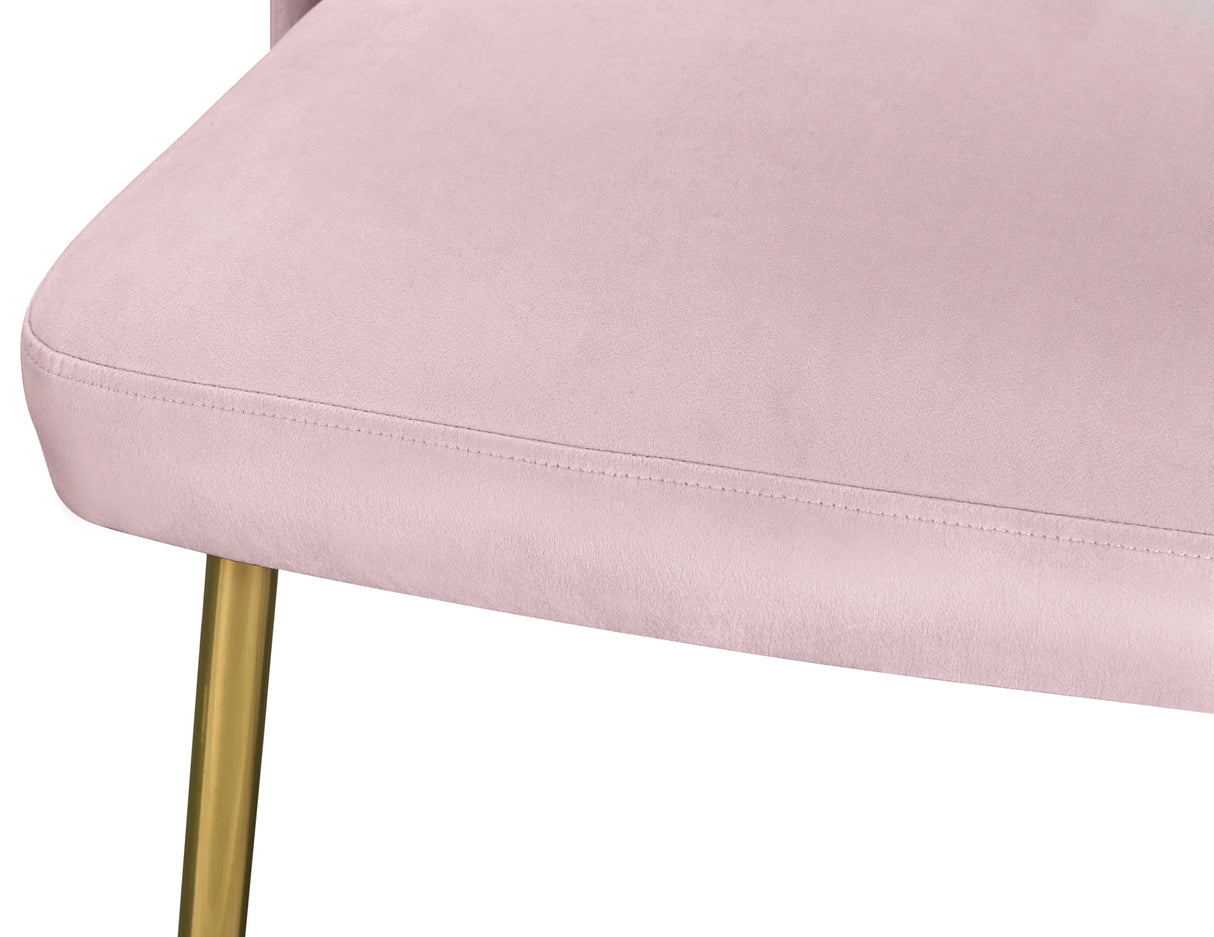 Logan Pink Velvet Dining Chair