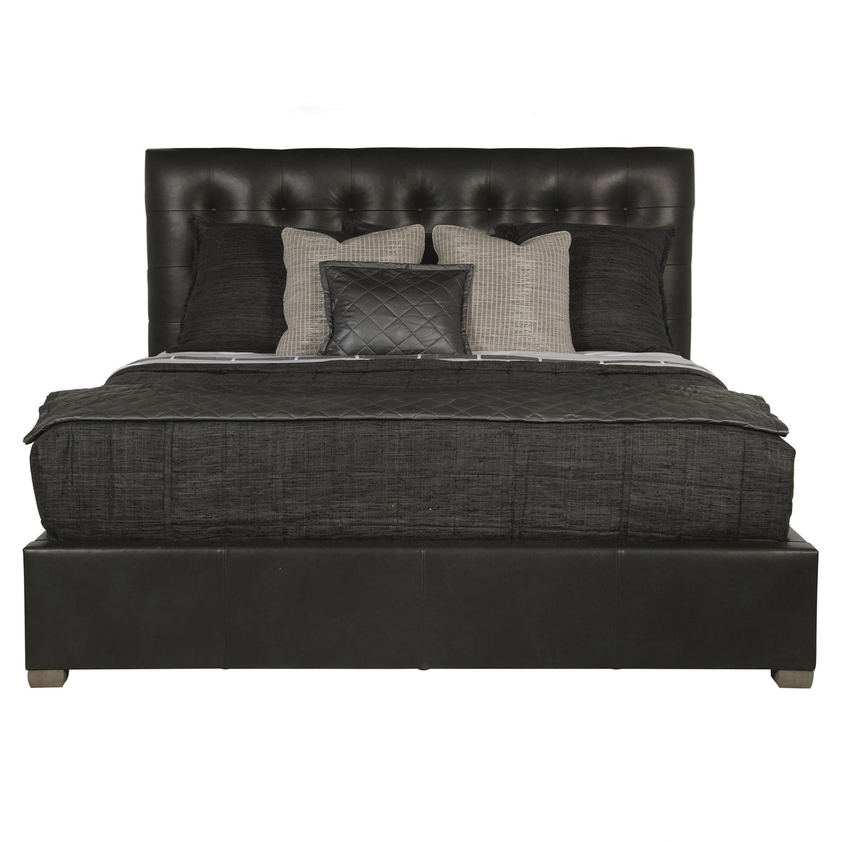 Avery Leather Panel Bed King (54.50" H)