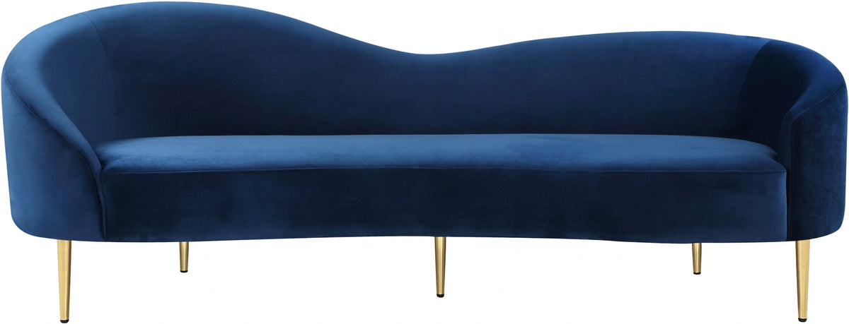 Ritz Navy Velvet Sofa