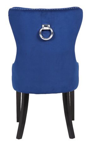 Galaxy Home Erica Wood Legs Dining Chair (Set of 2) in Blue - galleria furniture outlet