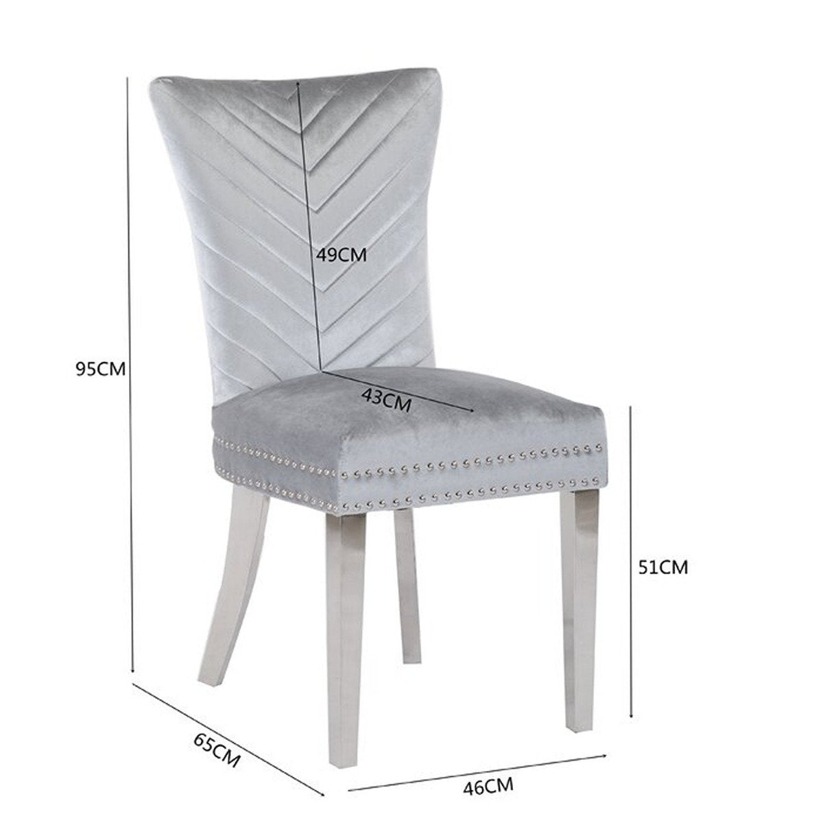 Galaxy Home Eva Stainless Steel Dining Chair (Set of 2) in Silver - galleria furniture outlet