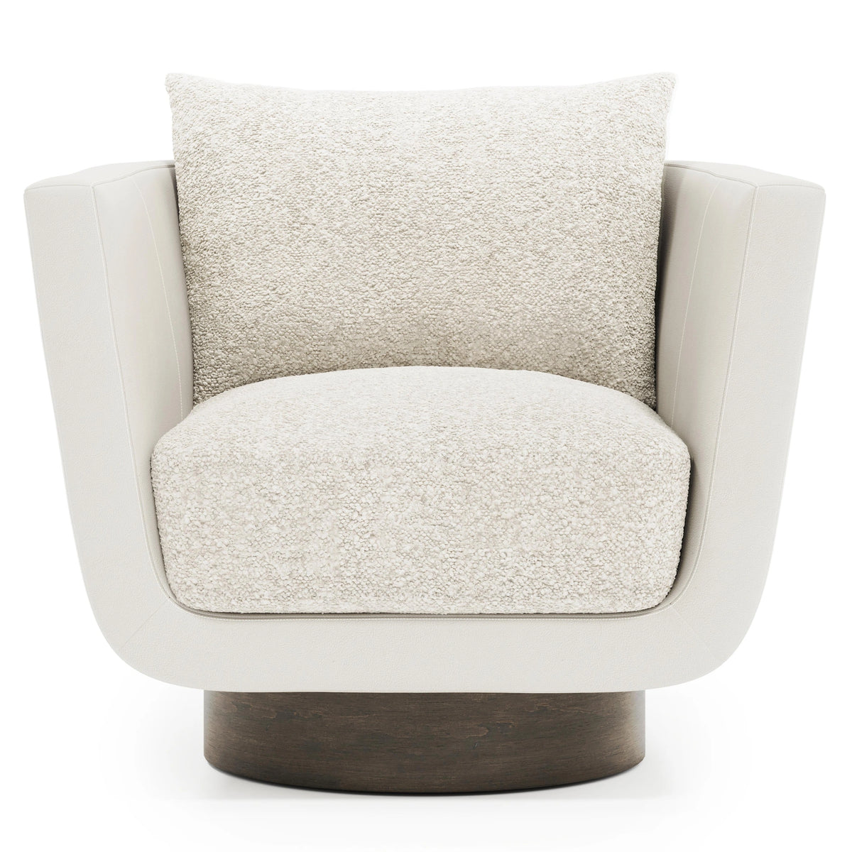 Gemma Leather-Fabric Swivel Chair