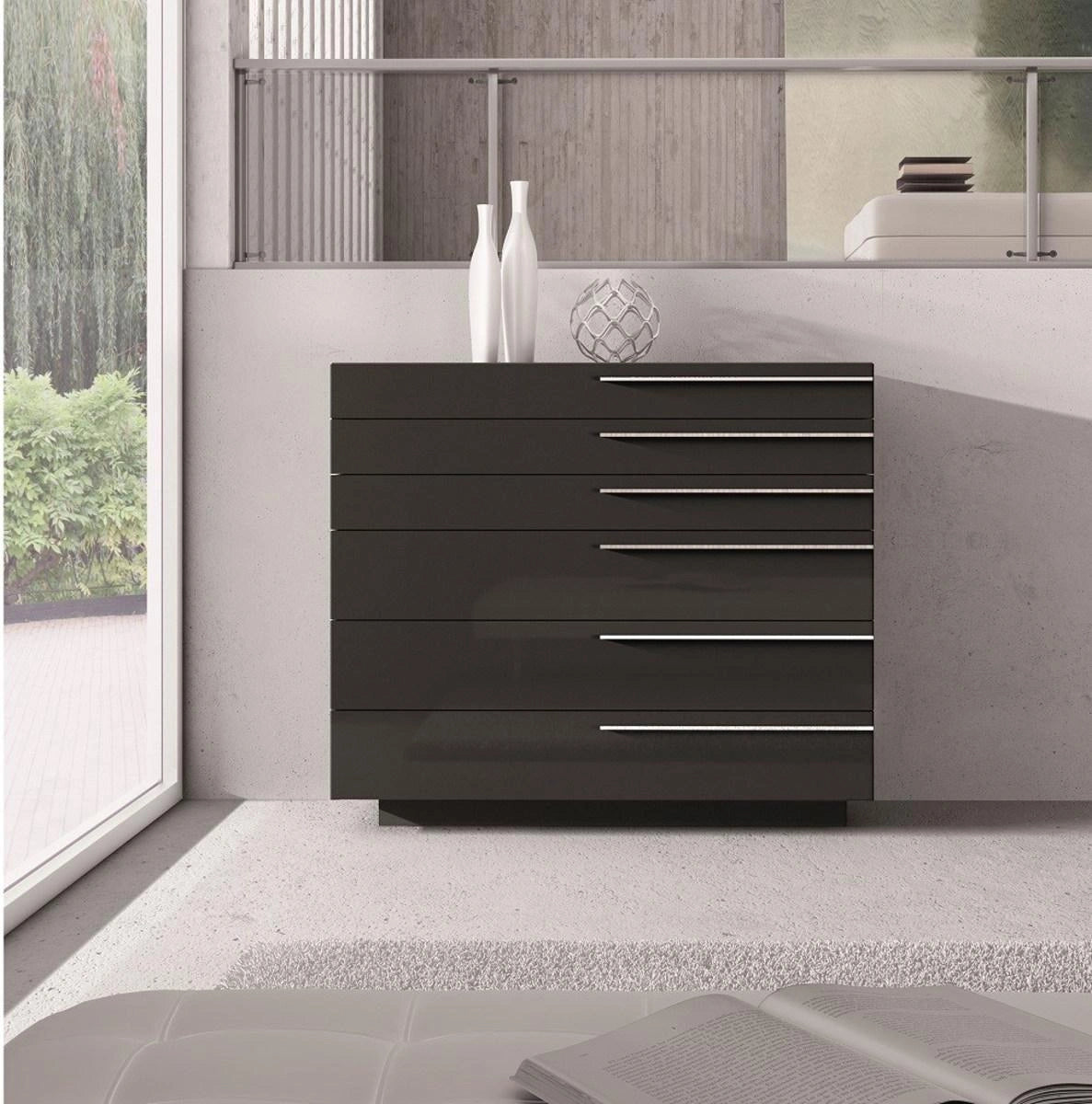 J&M Furniture Santana Chiffonier in Black
