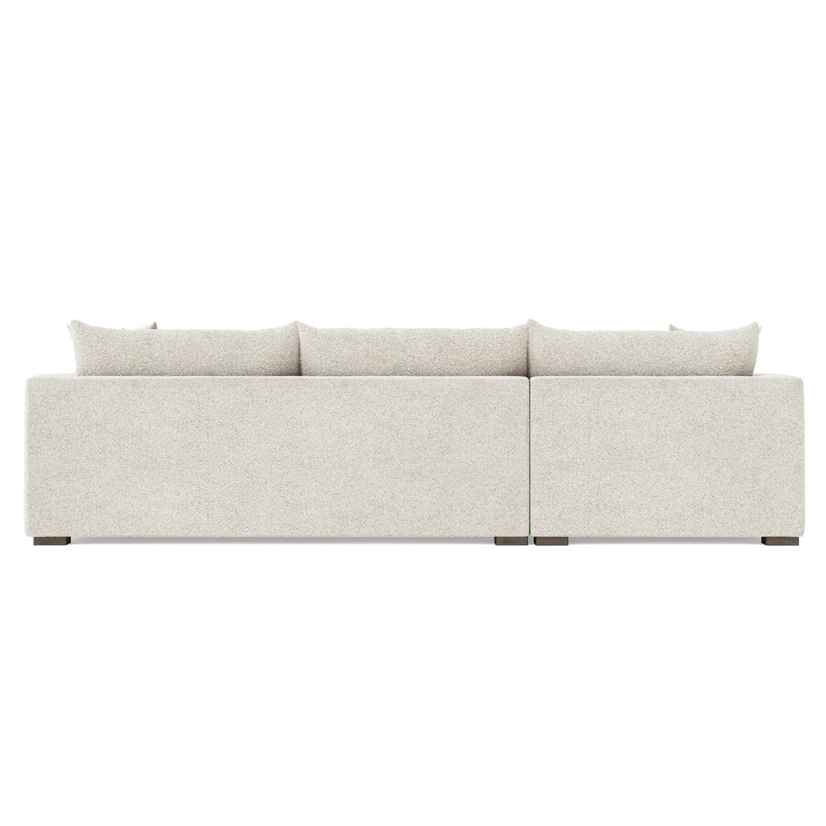 Helena Fabric Sectional Wood Foot