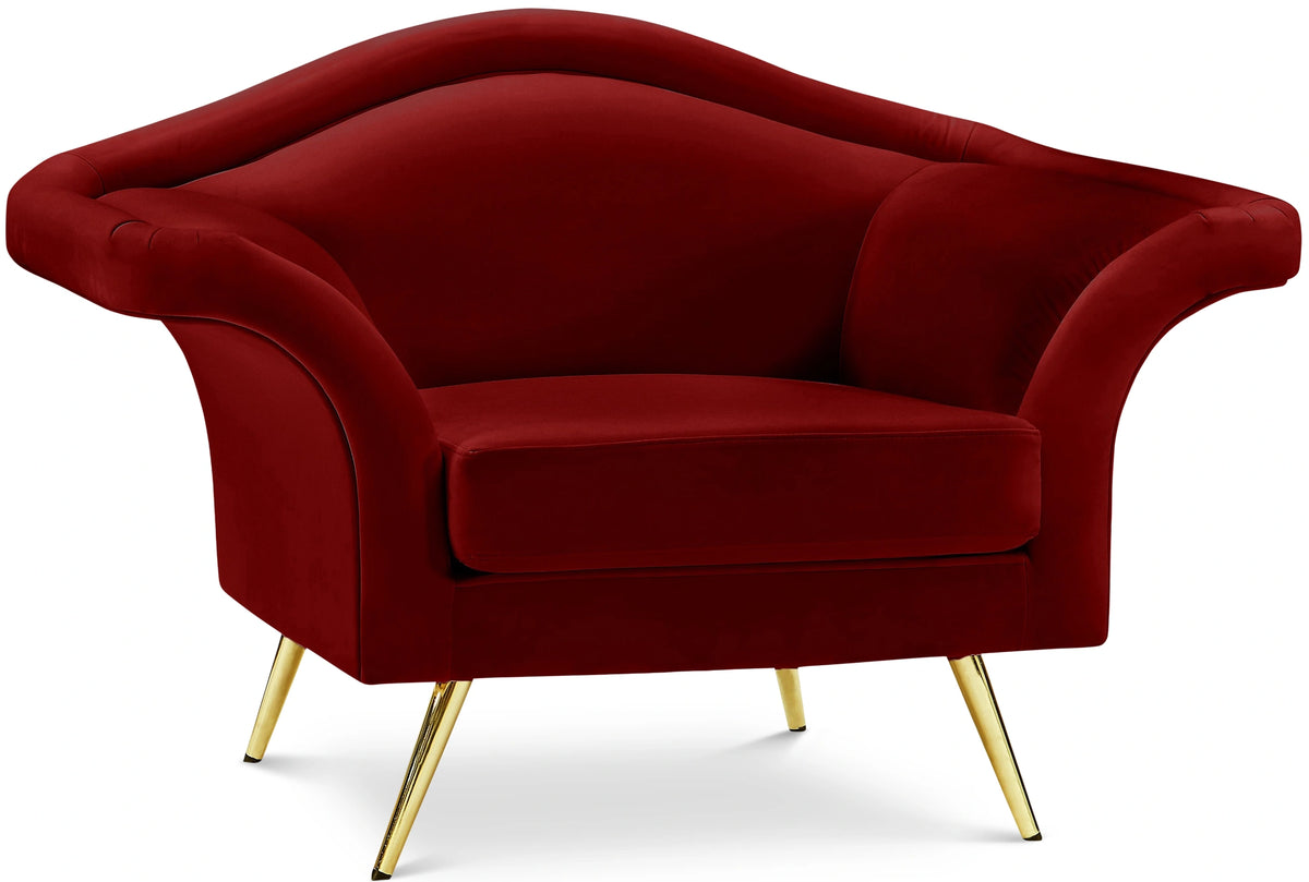 Lips Red Velvet Chair