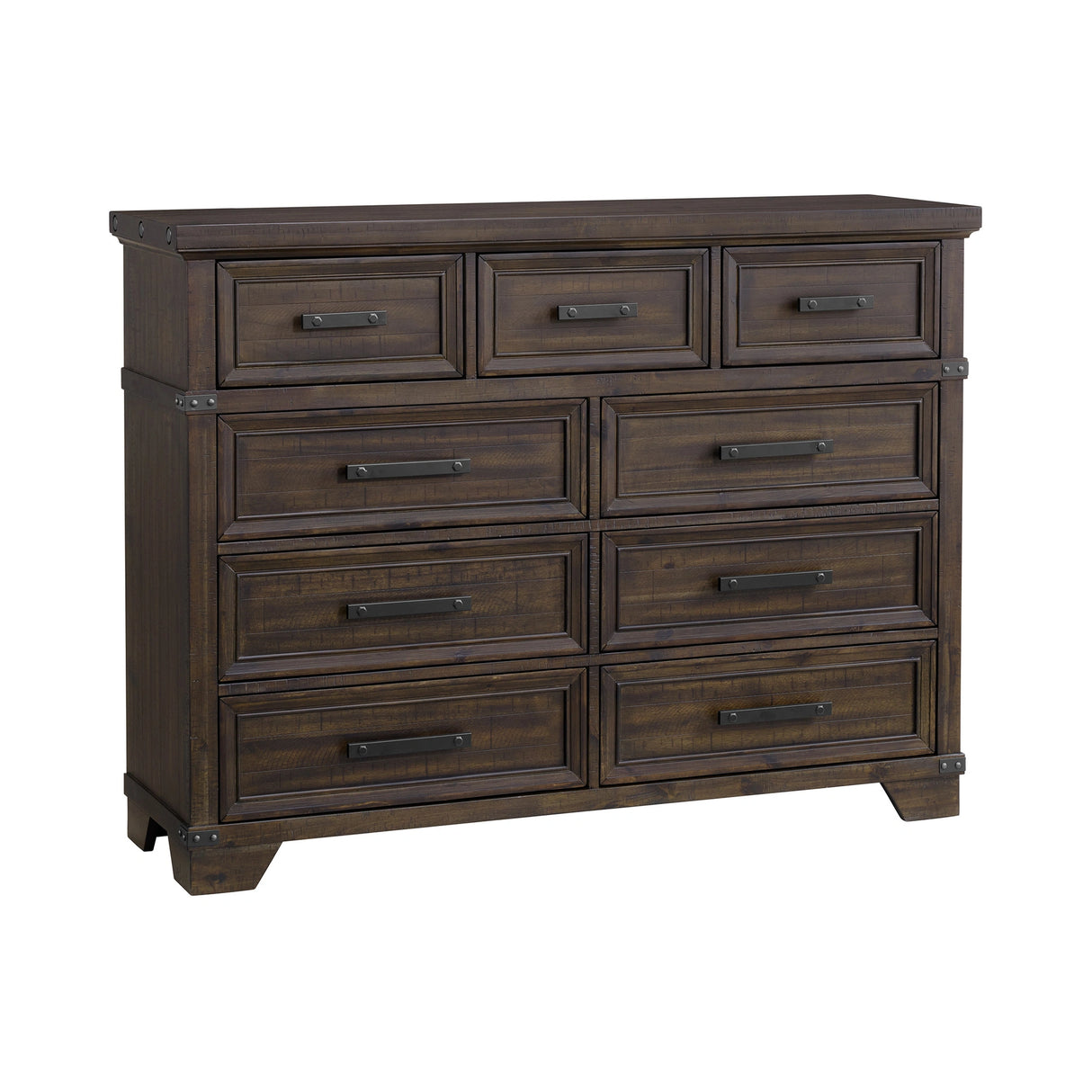 Colorado City 9-Drawer Dresser in Charcoal