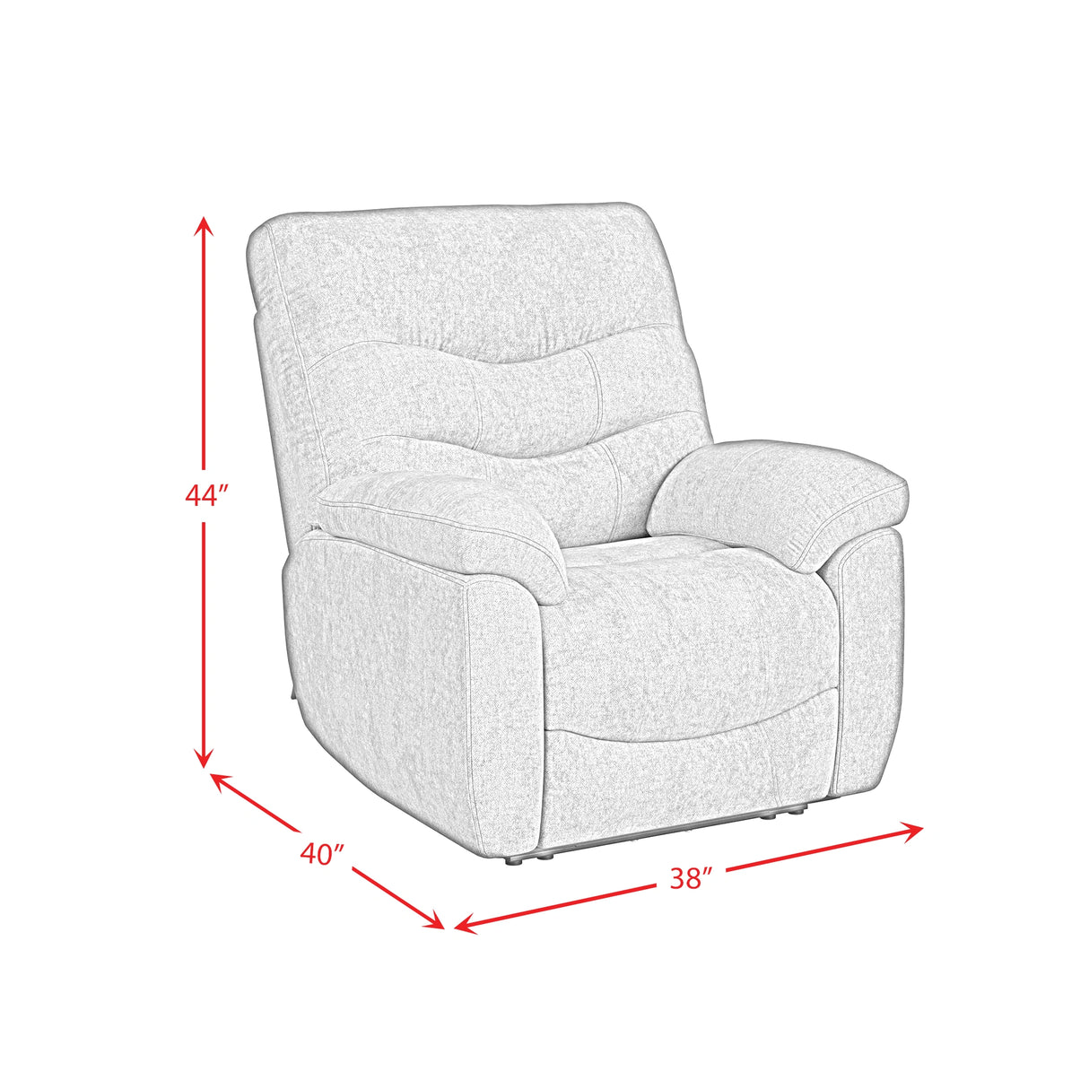 Trifecta P3 Recliner W/Heat Massage, Â zero gravity, memory foam in Sefi Puppy
