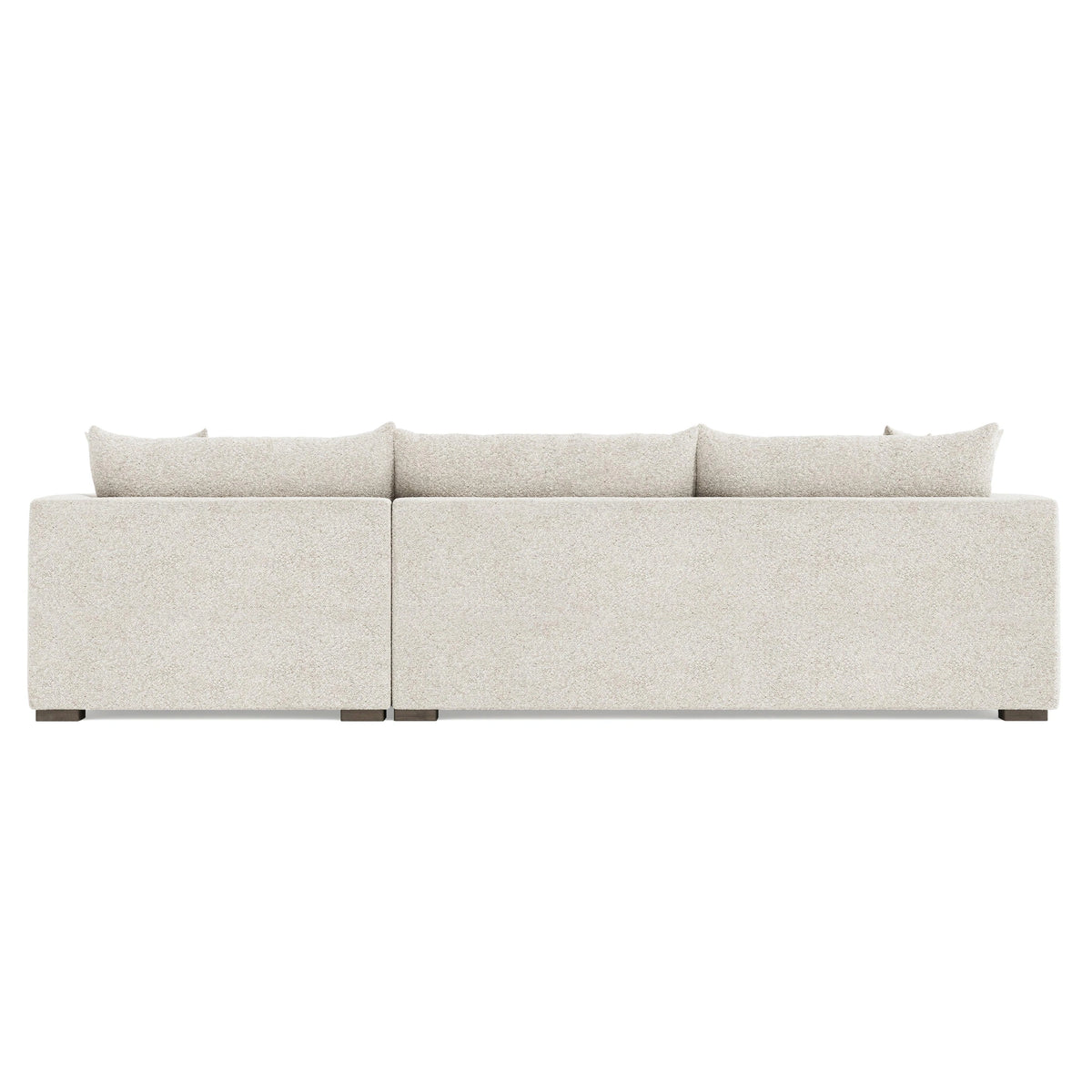 Helena Fabric Sectional Wood Foot