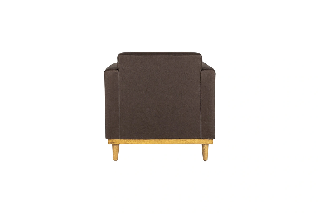 AIDEN CHAIR W/1 THROW PILLOW-CHOCOLATE