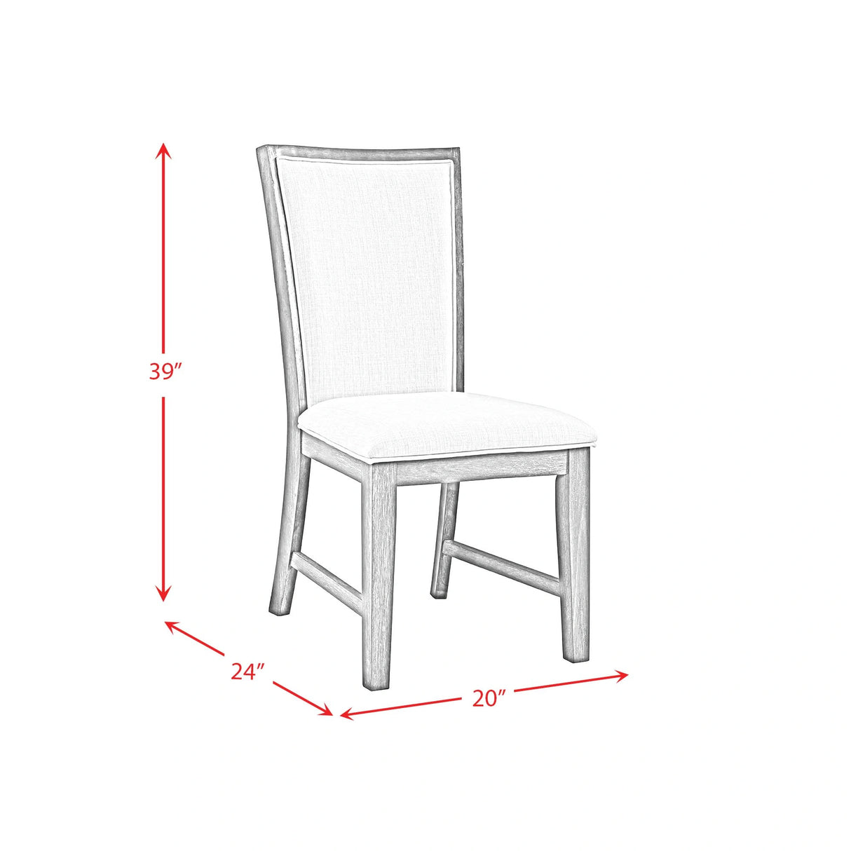Grady 7PC Dining Set-Table & Six Slat Back Chairs