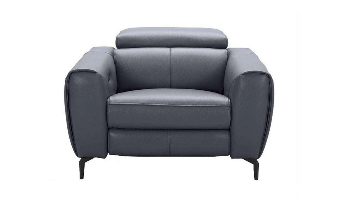 J&M Furniture Lorenzo Chair in Blue-Grey