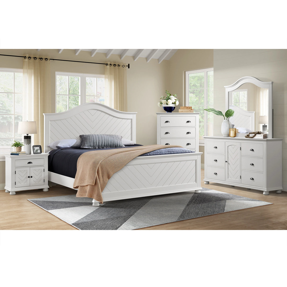 Kona 5-Drawer Chest in White