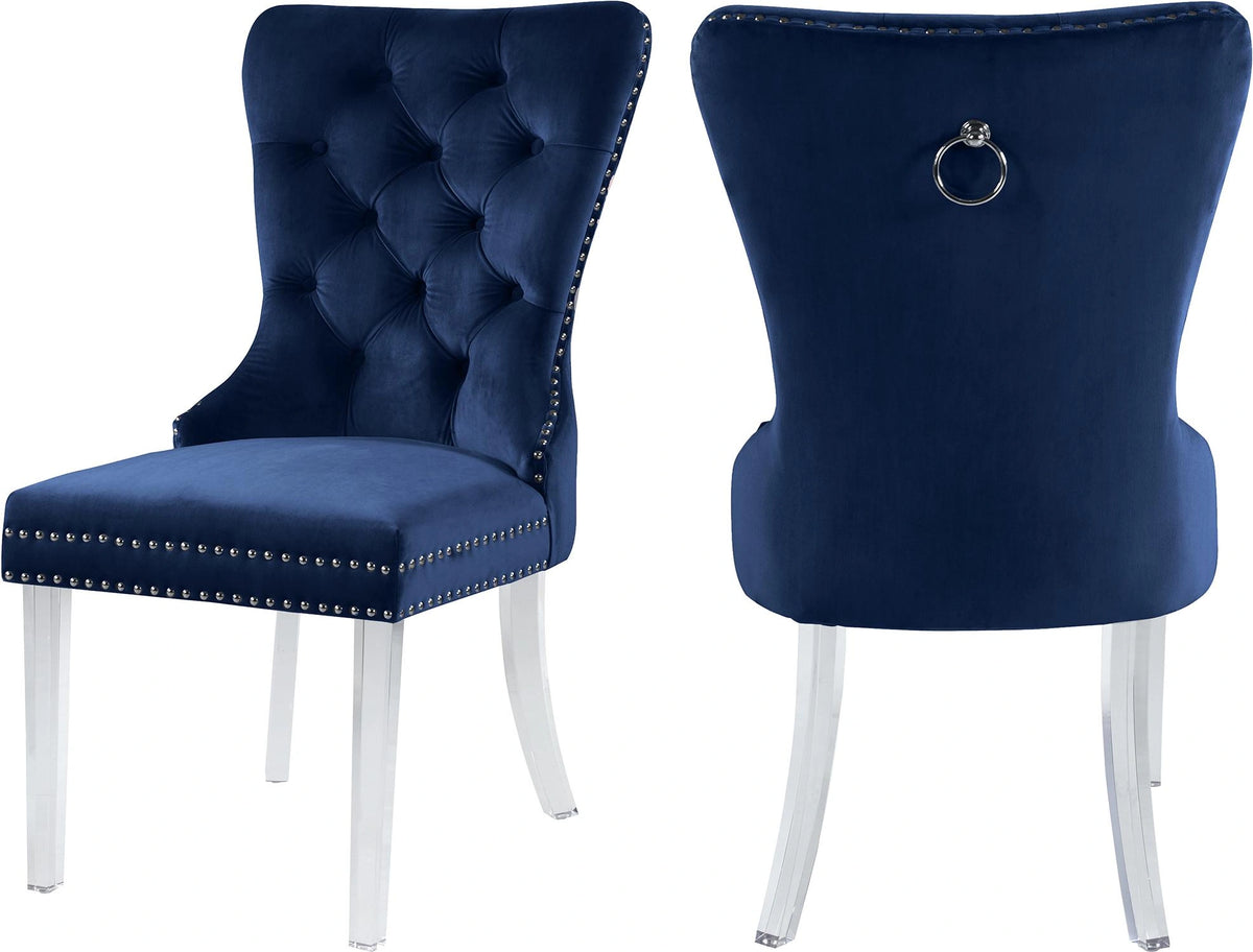 Miley Navy Velvet Dining Chair
