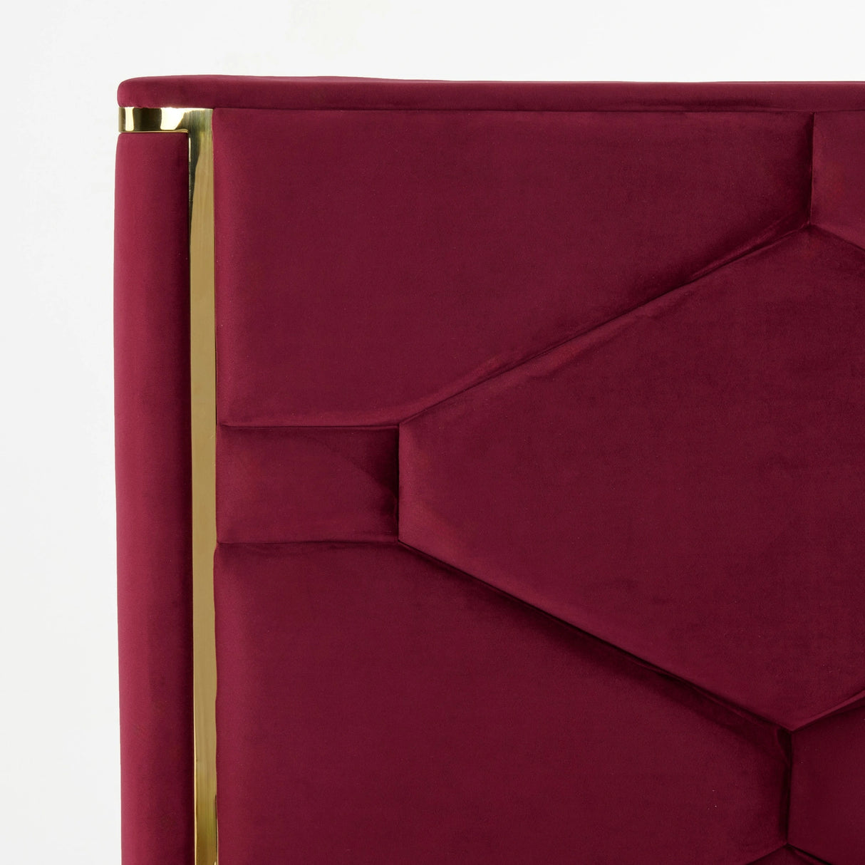 Janet - Modern Red Velvet + Gold Bed