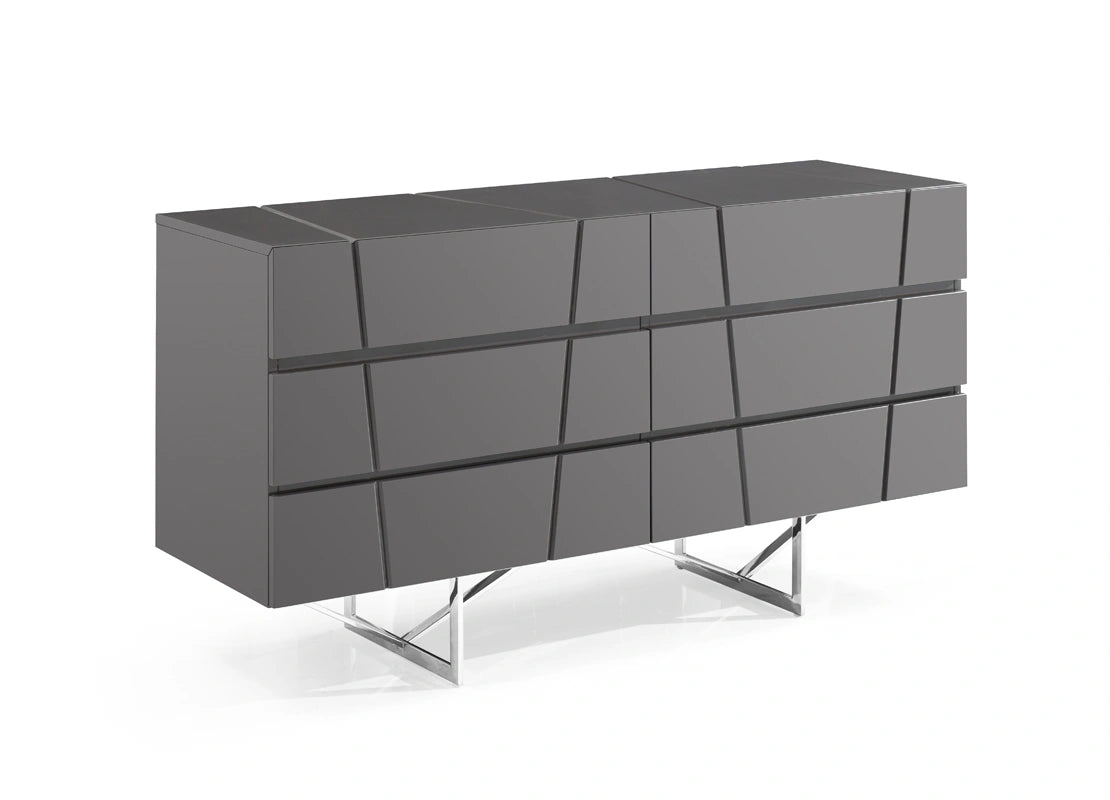 Chrysler Modern Grey Bedroom Set