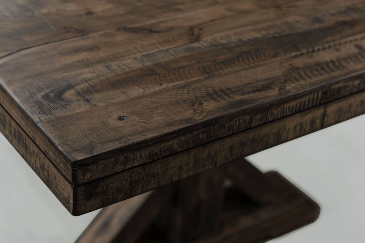 Elements International Finn Rectangular Dining Table in WalnutC