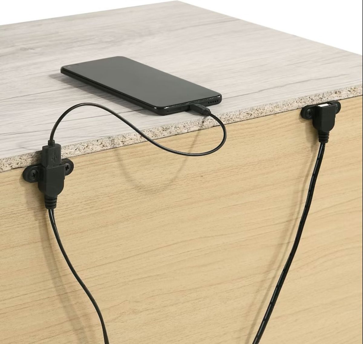 Elements International Fort Worth Nightstand in White