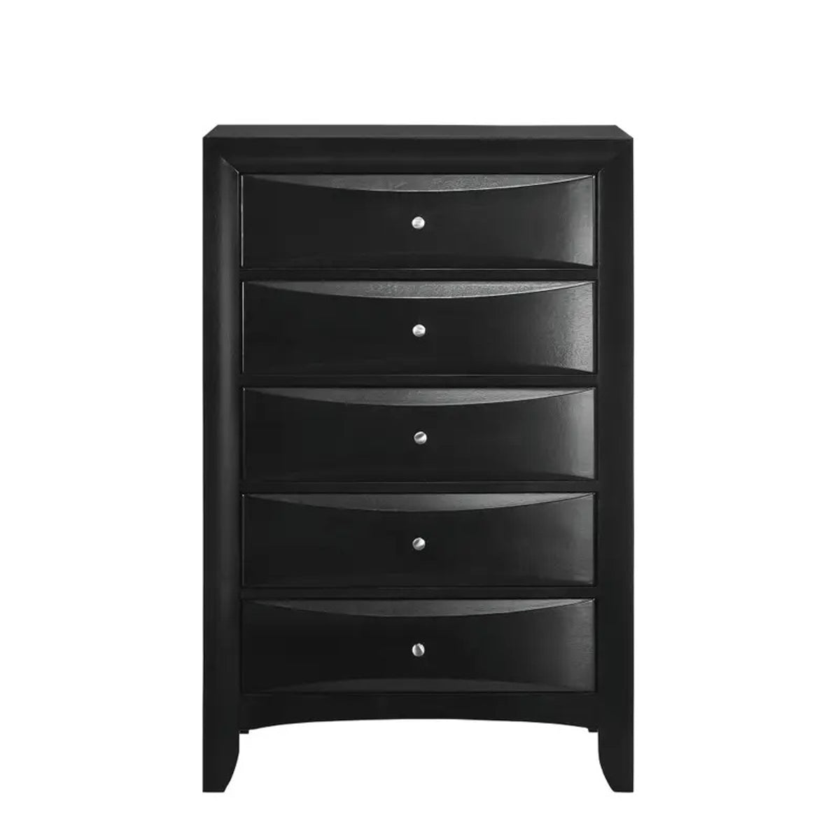 Elements International Emily 5 Drawer Chest in Black