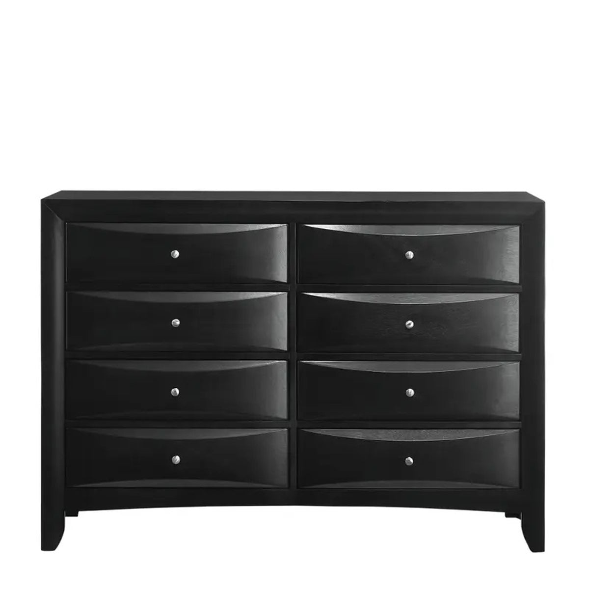 Elements International Emily 8 Drawer Dresser in Black EM800DR