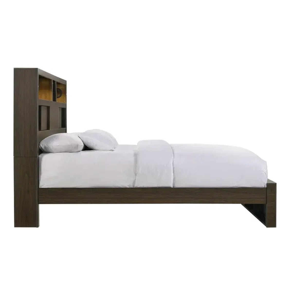Elements International Hendricks King Music Bed in Brown Grey