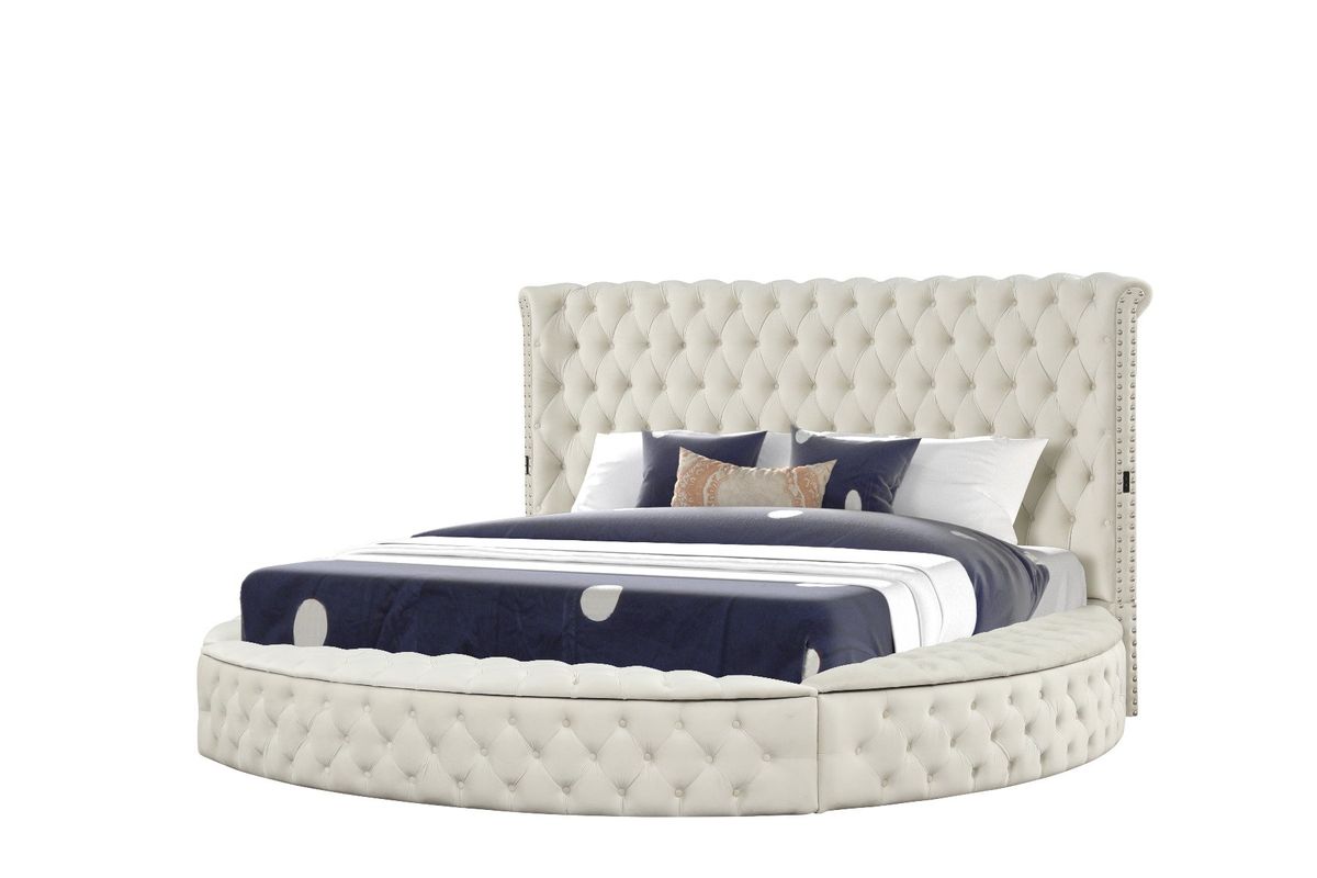 Galaxy Home Hazel Queen Bed in Cream