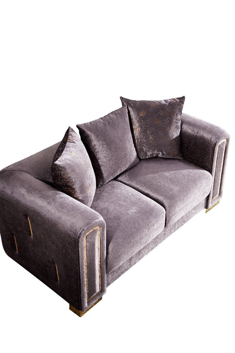 Galaxy Home Impreza Loveseat in Gray