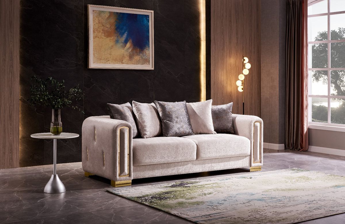 Galaxy Home Impreza Sofa in Cream - galleria furniture outlet