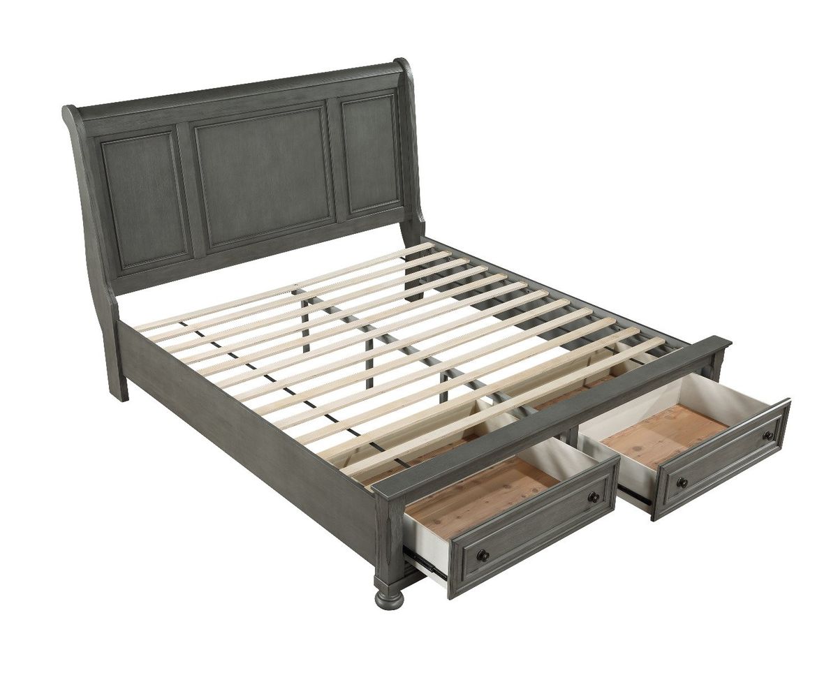 Galaxy Home Jackson Queen Bed in Gray