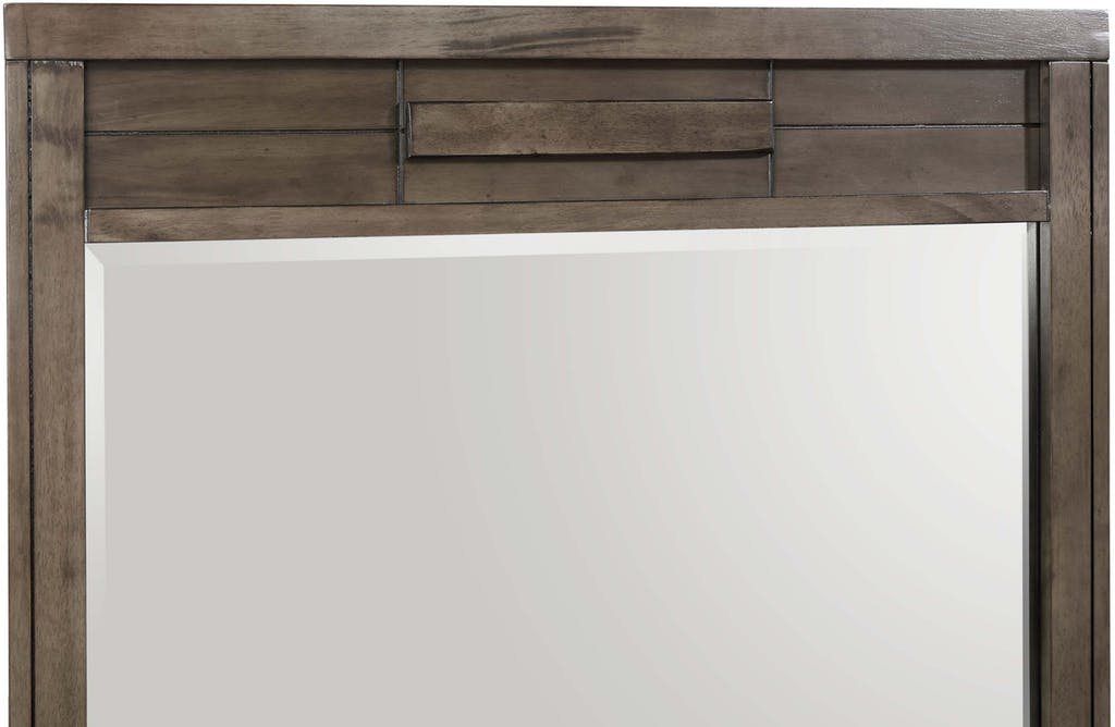 Elements International Logic Mirror in Rustic Grey