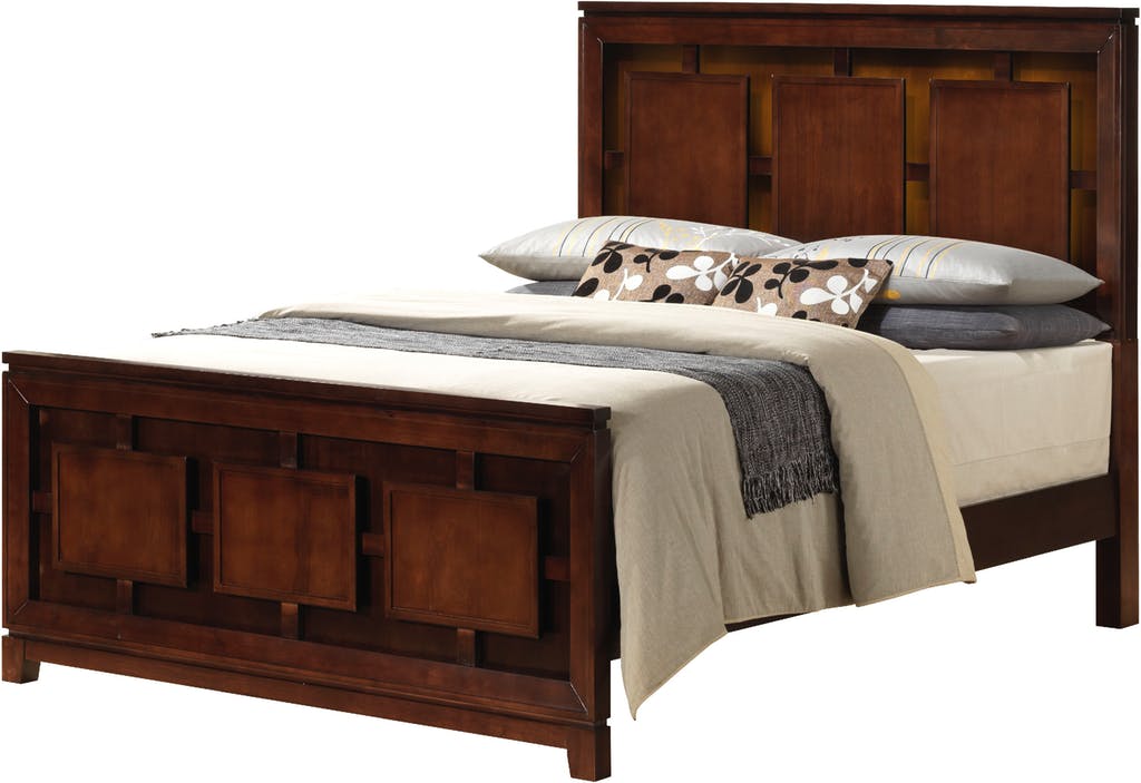 Elements International London Queen Platform Bed in Lacquer image