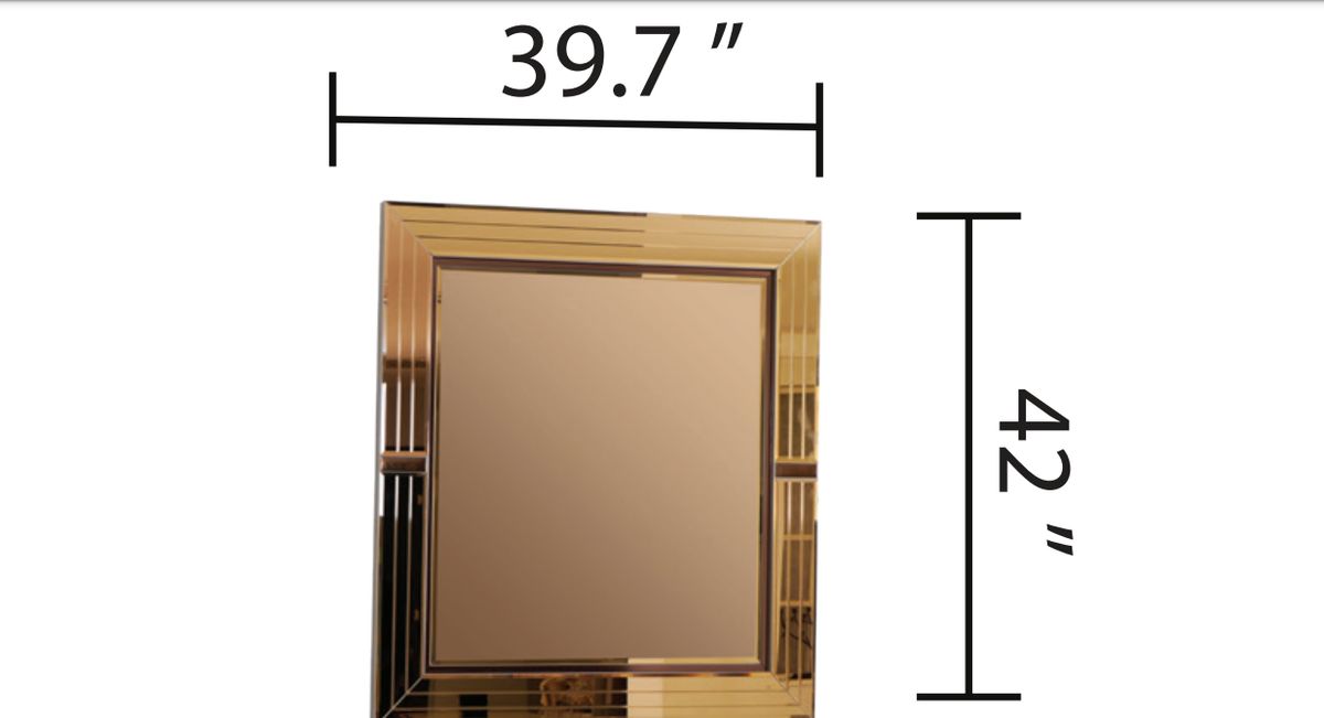 Galaxy Home Lorenzo Gold Detailed Mirror - galleria furniture outlet