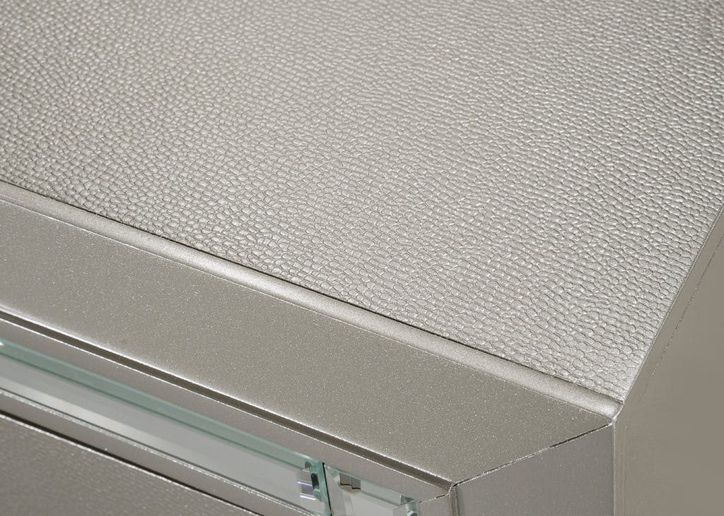 Elements International Platinum Night Stand in Golden Champagne